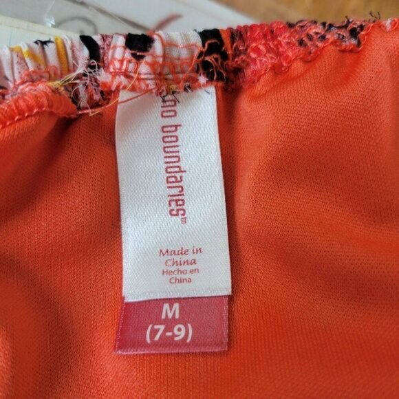 Summer Dress No Boundaries 7-9 Junior halter floral Criss-cross padded hi-low - Picture 9 of 10